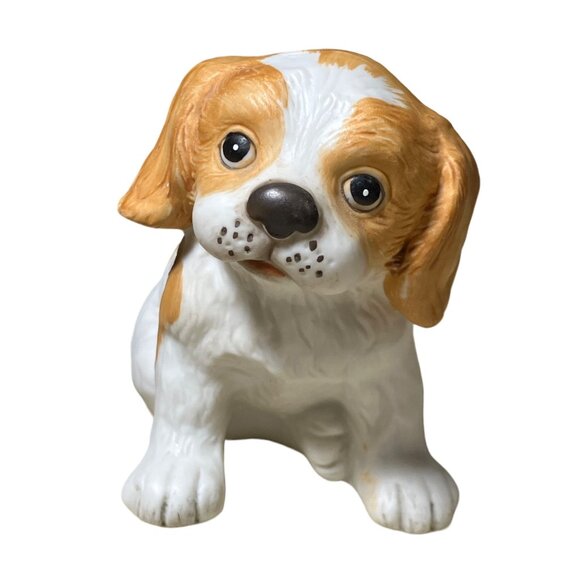 HOMCO Spaniel Puppies 3 INCH Porcelain Dog Figurines # 1407 Set of 2 - Picture 2 of 12